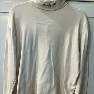 Woolrich Off-White Turtleneck with Snowflakes